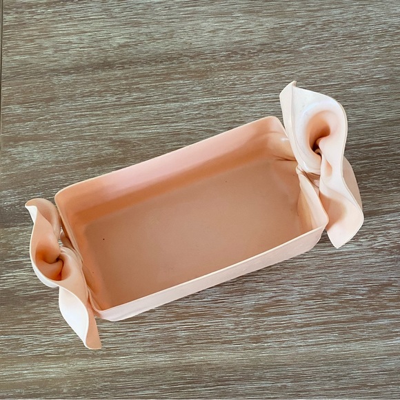 Vintage 80s C.T. Designs Pink Bow Plastic Rectangular Tissue Box Holder - Picture 5 of 13